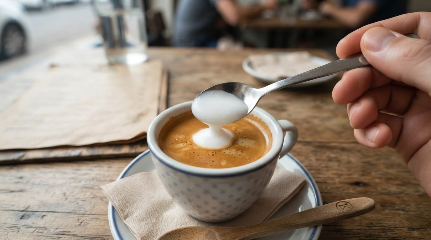 Editorial illustration for cappuccino vs macchiato.