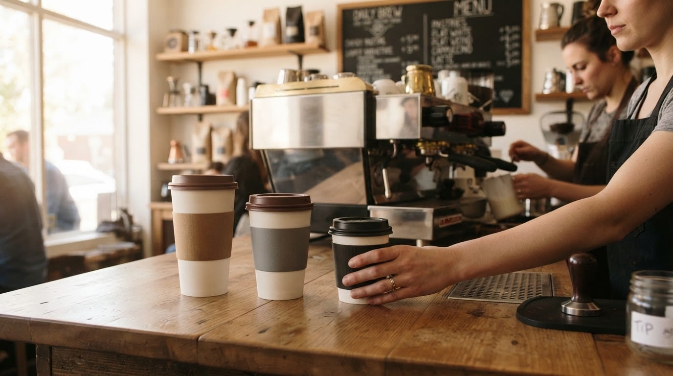 Editorial illustration for cappuccino vs latte vs flat white.