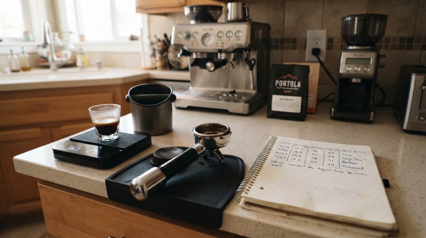 Editorial illustration for how to fix sour espresso breville.