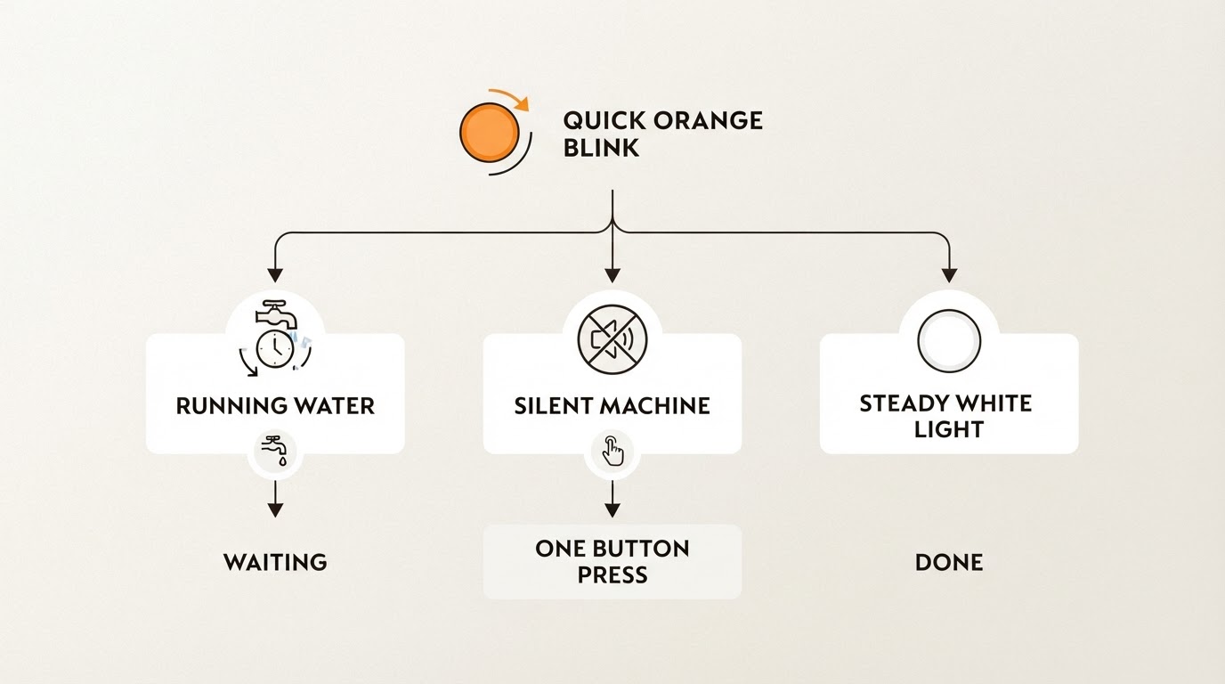 Workflow diagram for nespresso vertuo next stuck in descaling mode.