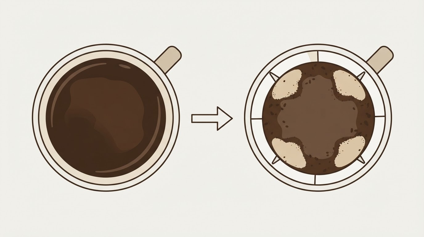 Workflow diagram for coffee bloom not bubbling.