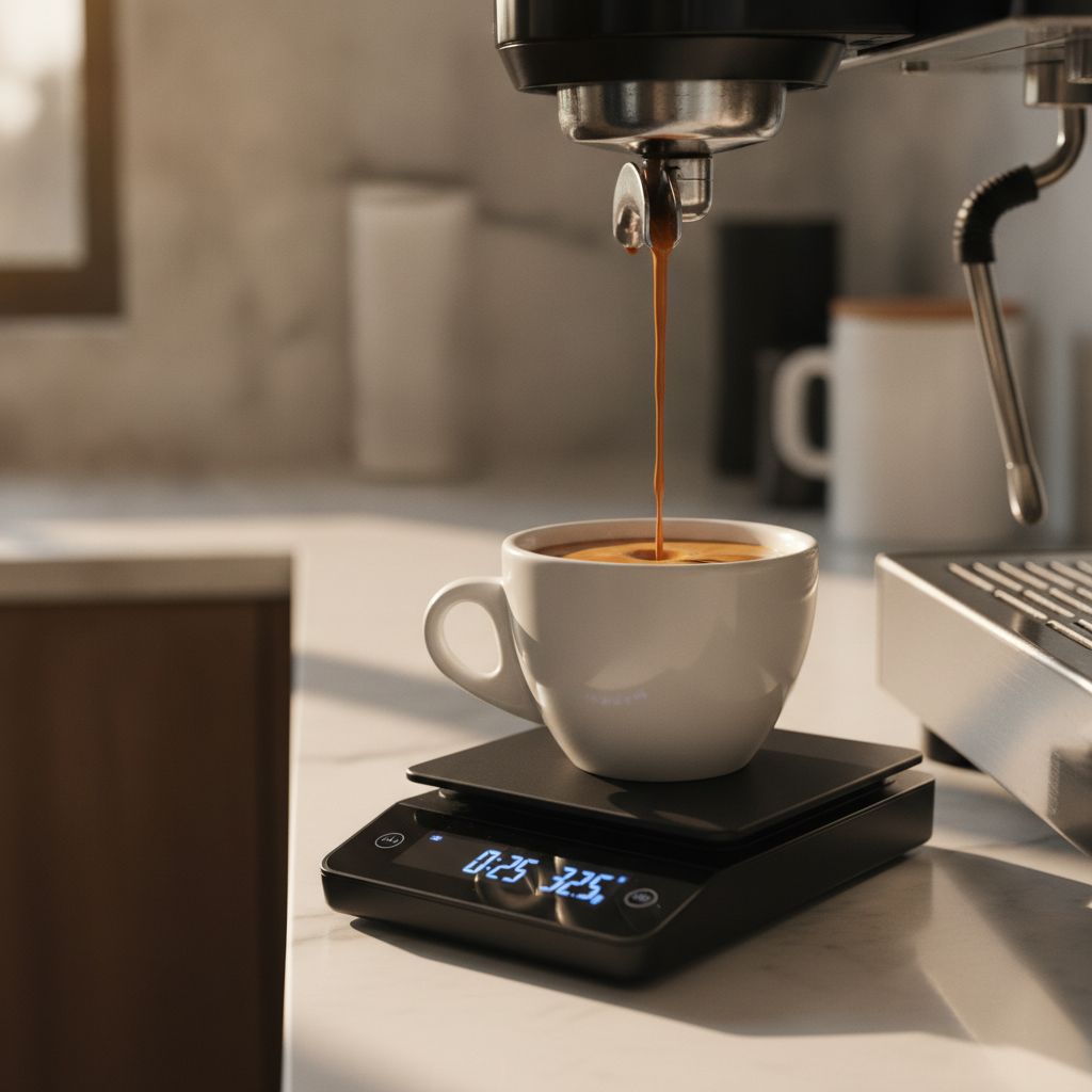 Espresso extraction in a home portafilter